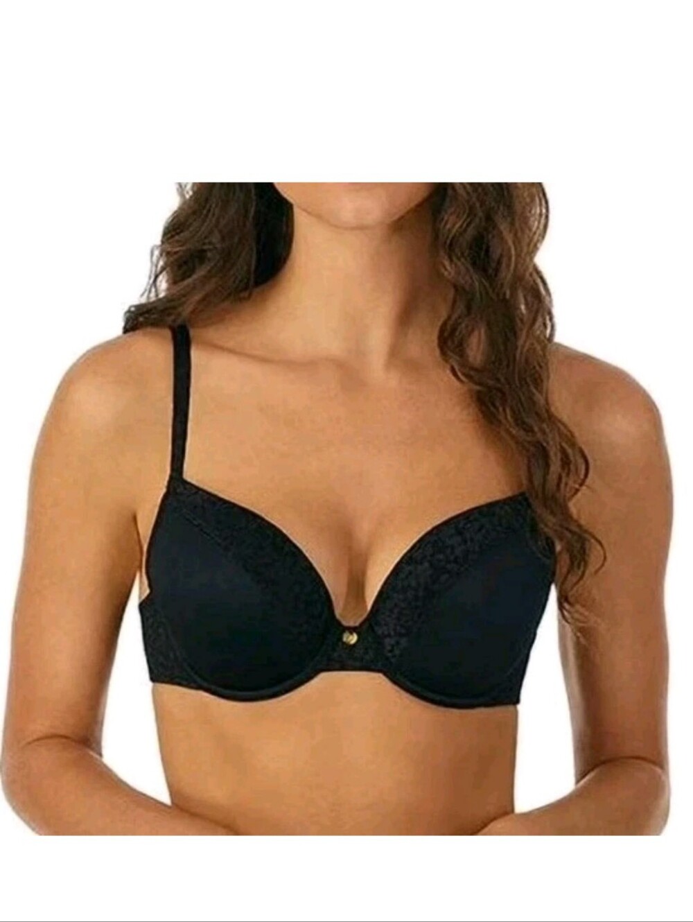 Le Mystere Black Safari Tee Shirt Bra Size 30D #9978
